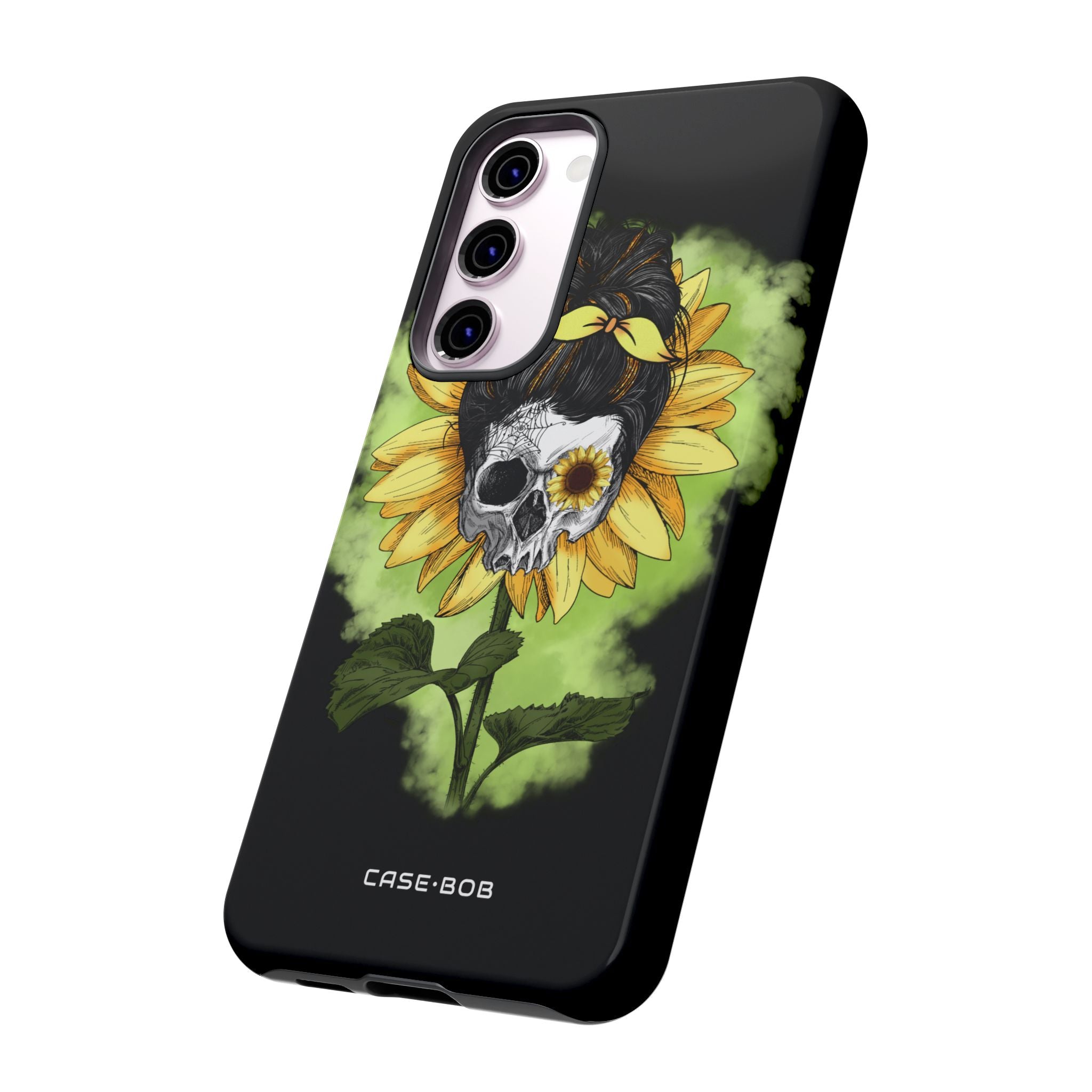Sunflower Skull Samsung S23 Plus Case - Tough
