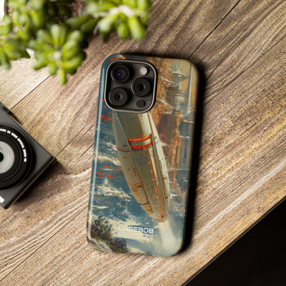 Futuristic Forest Voyage iPhone 15 - Tough