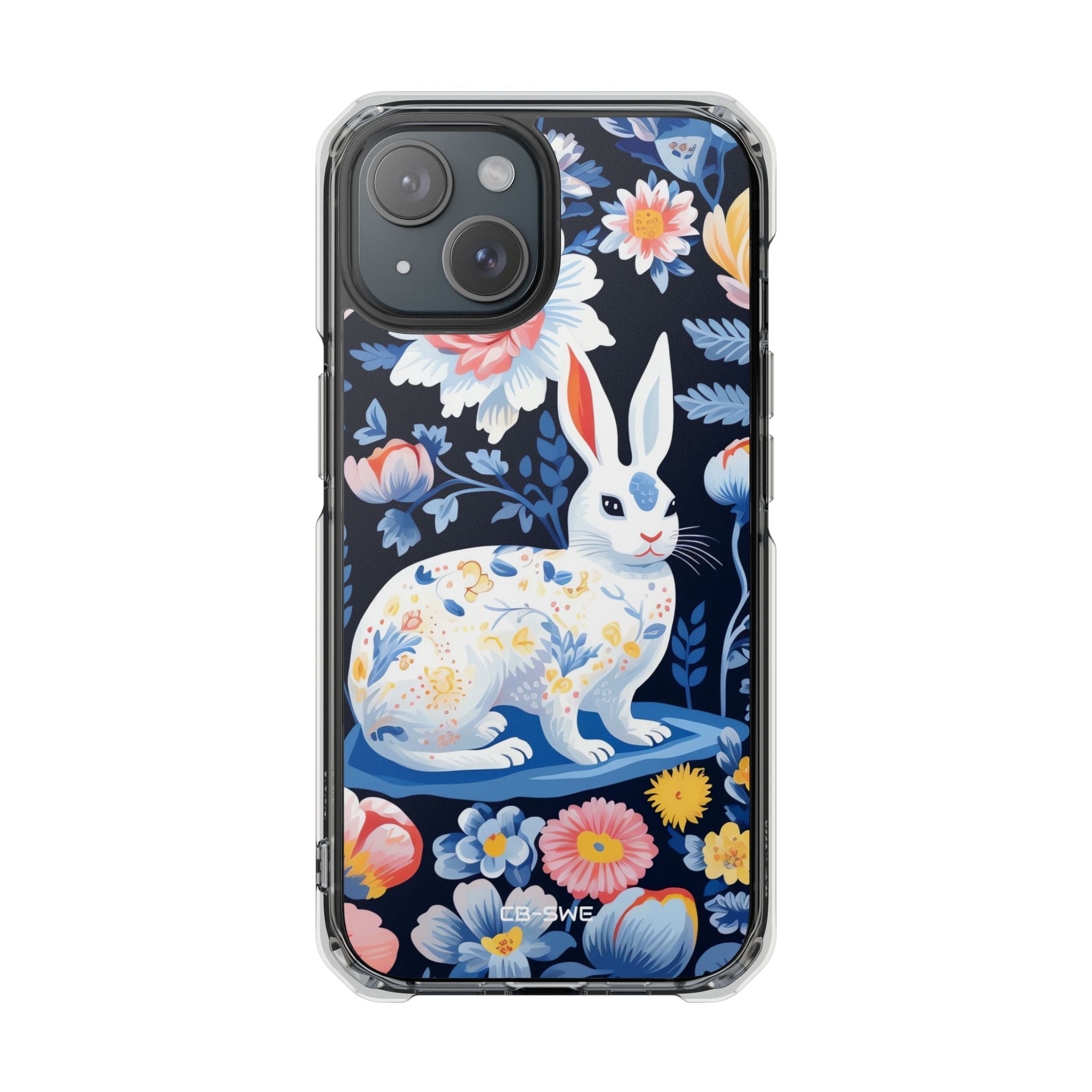 Floral Rabbit Dances iPhone Case - Impact
