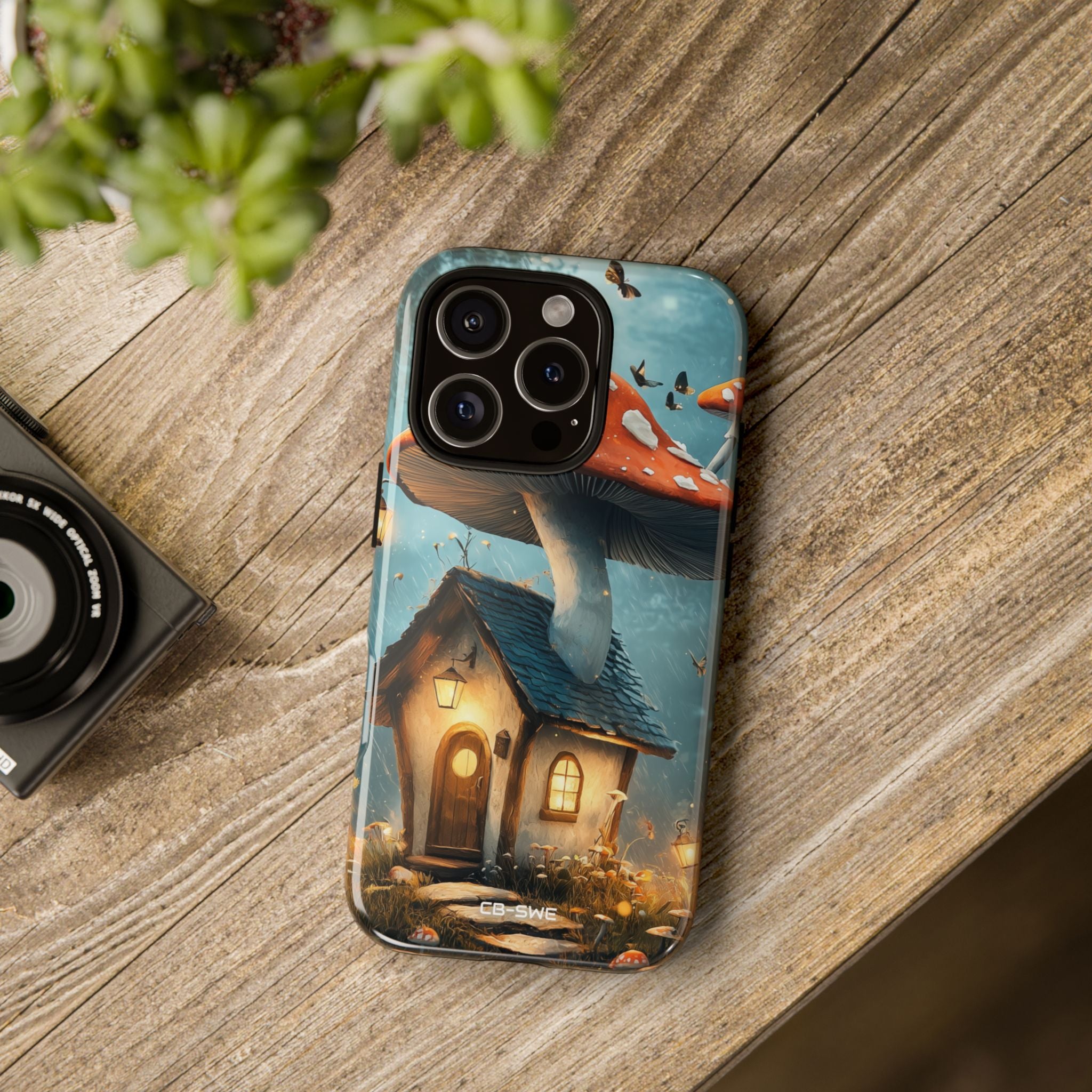 Mushroom House Glows - iPhone Case