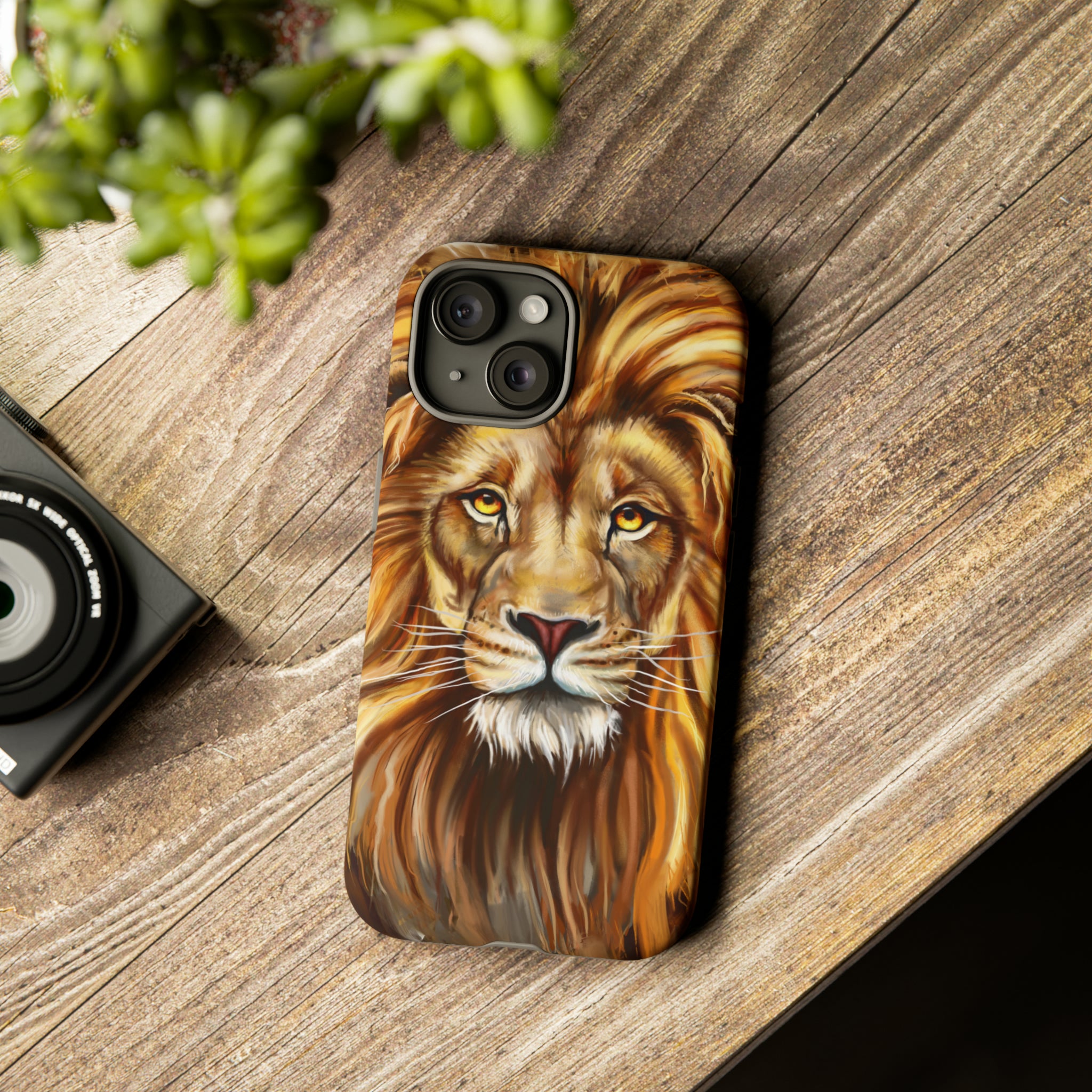 Lion head Digital Painting - Protective Phone Case