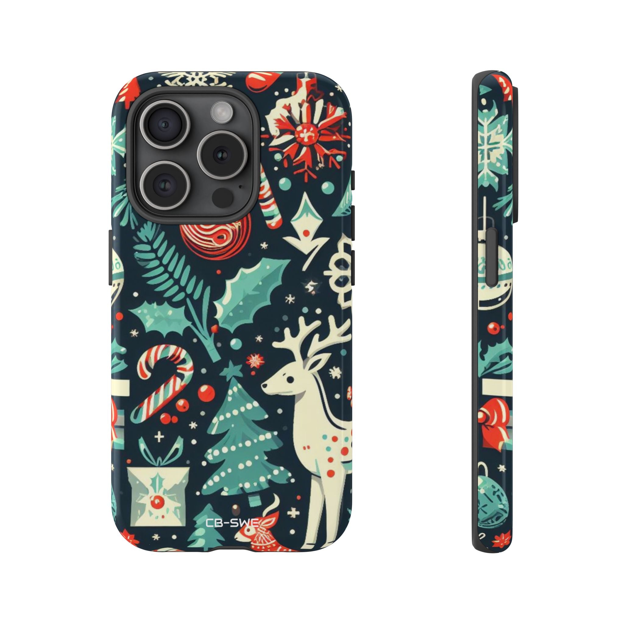 Festive Snowflakes Dance - iPhone Case