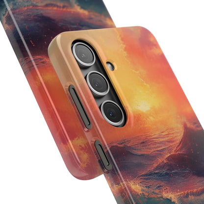 Ocean Sunset Waves - Slim Samsung S24 Phone Case