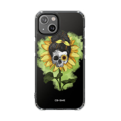 Sunflower Skull Fusion iPhone Case - Impact