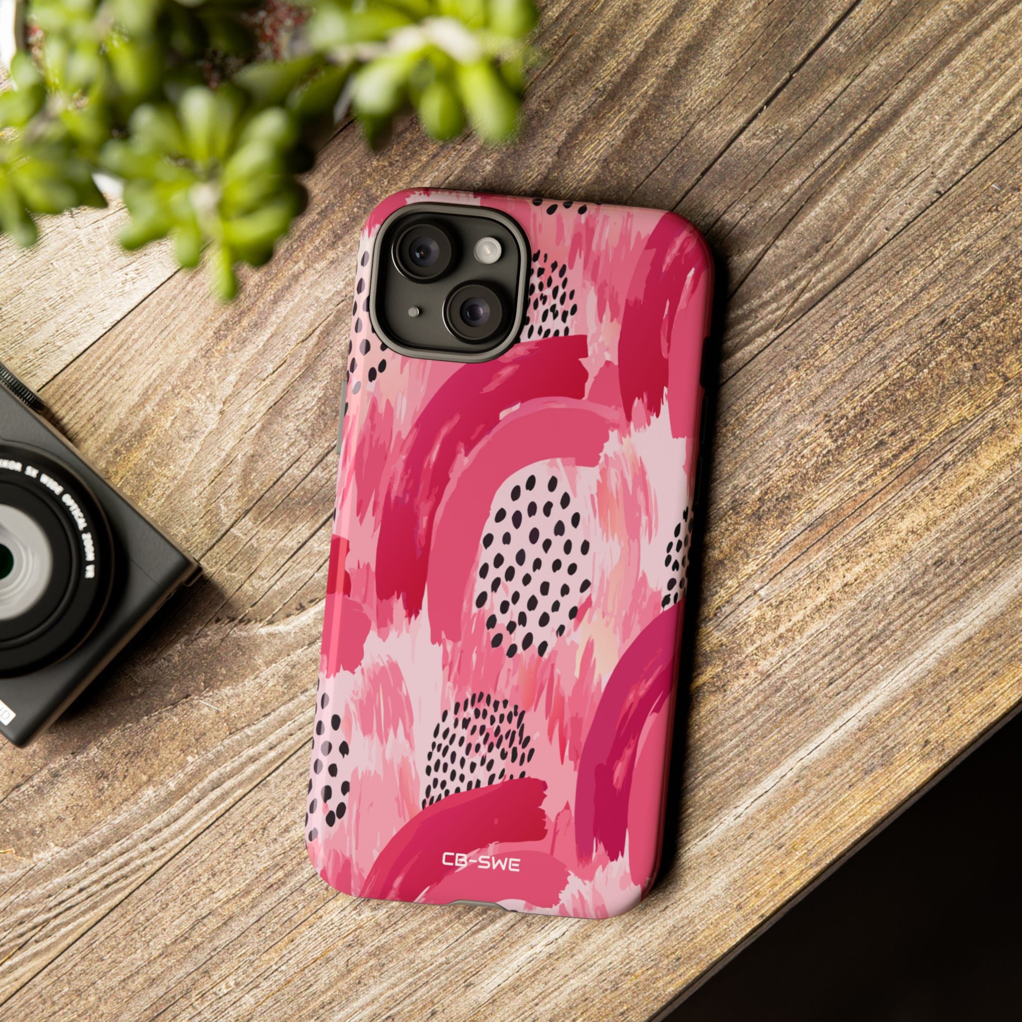 Vibrant Brushwork Dance - iPhone Case