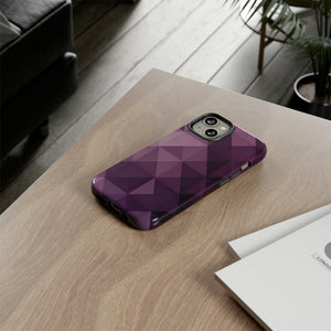 Purple Fade Squares - Protective Phone Case