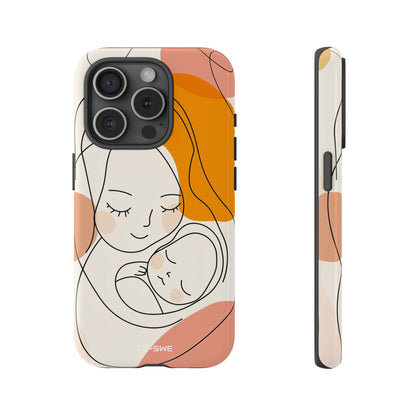 Mother Embraces Child - iPhone Case