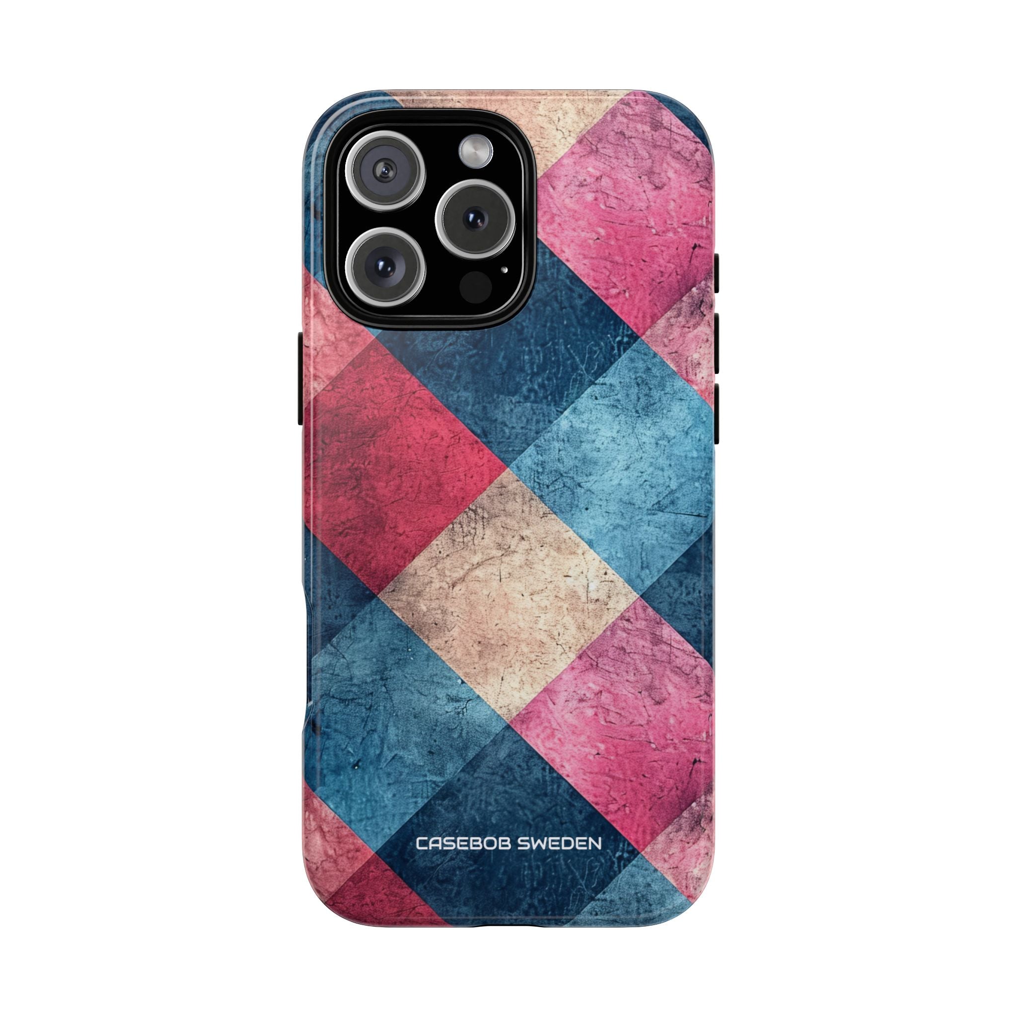 Bold Geometric Squares - Tough iPhone 16 Phone Case