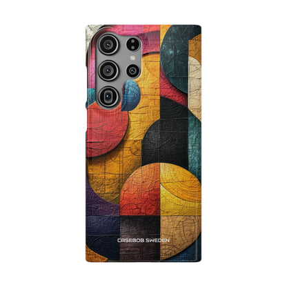 Vibrant Geometric Art - Slim Samsung S23 Phone Case