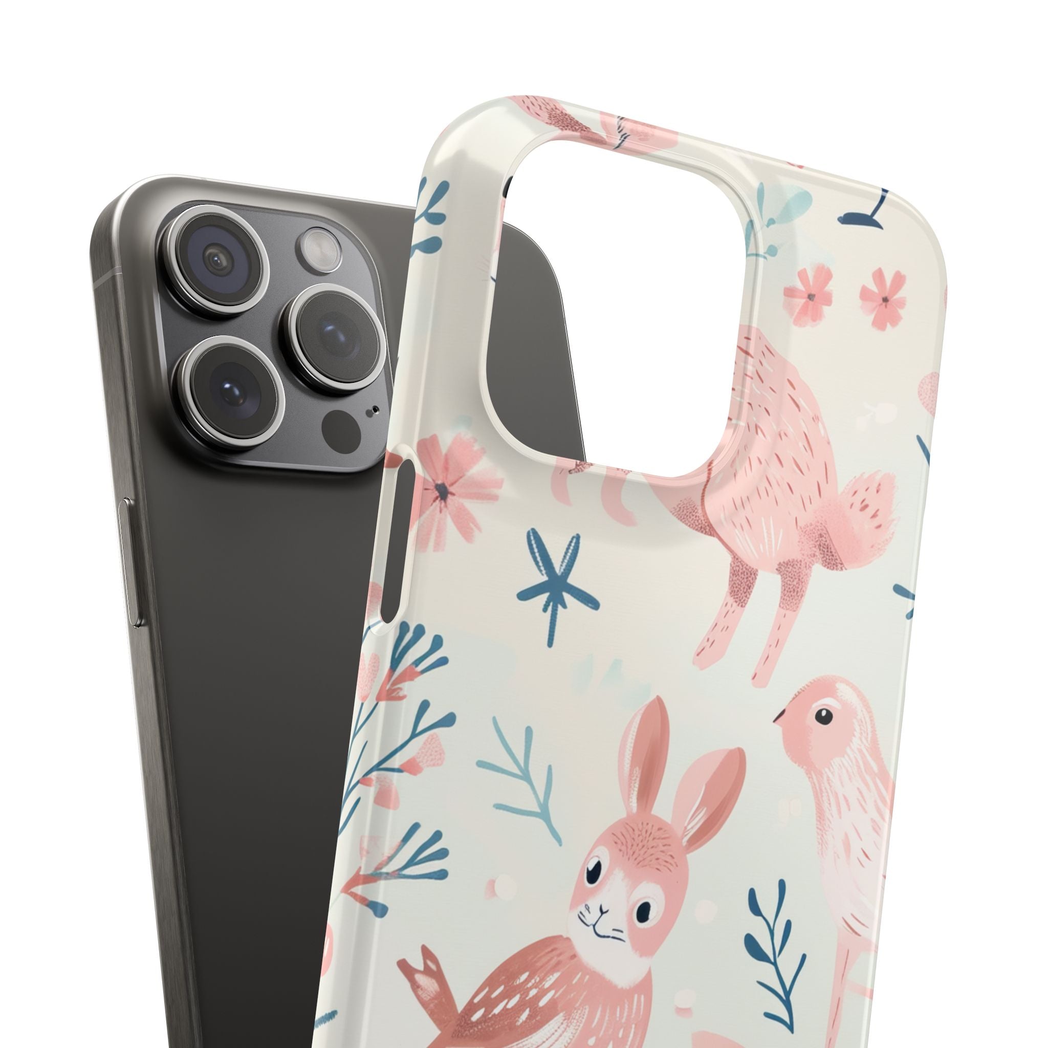 Pastel Whimsical Nature - Slim iPhone 15 Phone Case