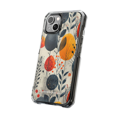 Vibrant Leaf Harmony iPhone 14 - Clear Impact Phone Case