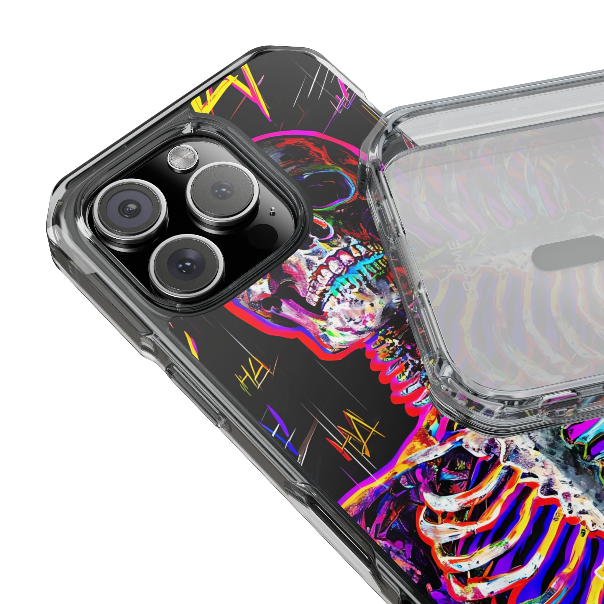Neon Skeleton Chaos iPhone Case - Impact