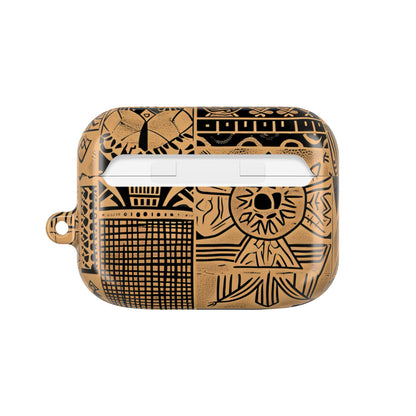 Celestial Faces Brown - AirPods Case