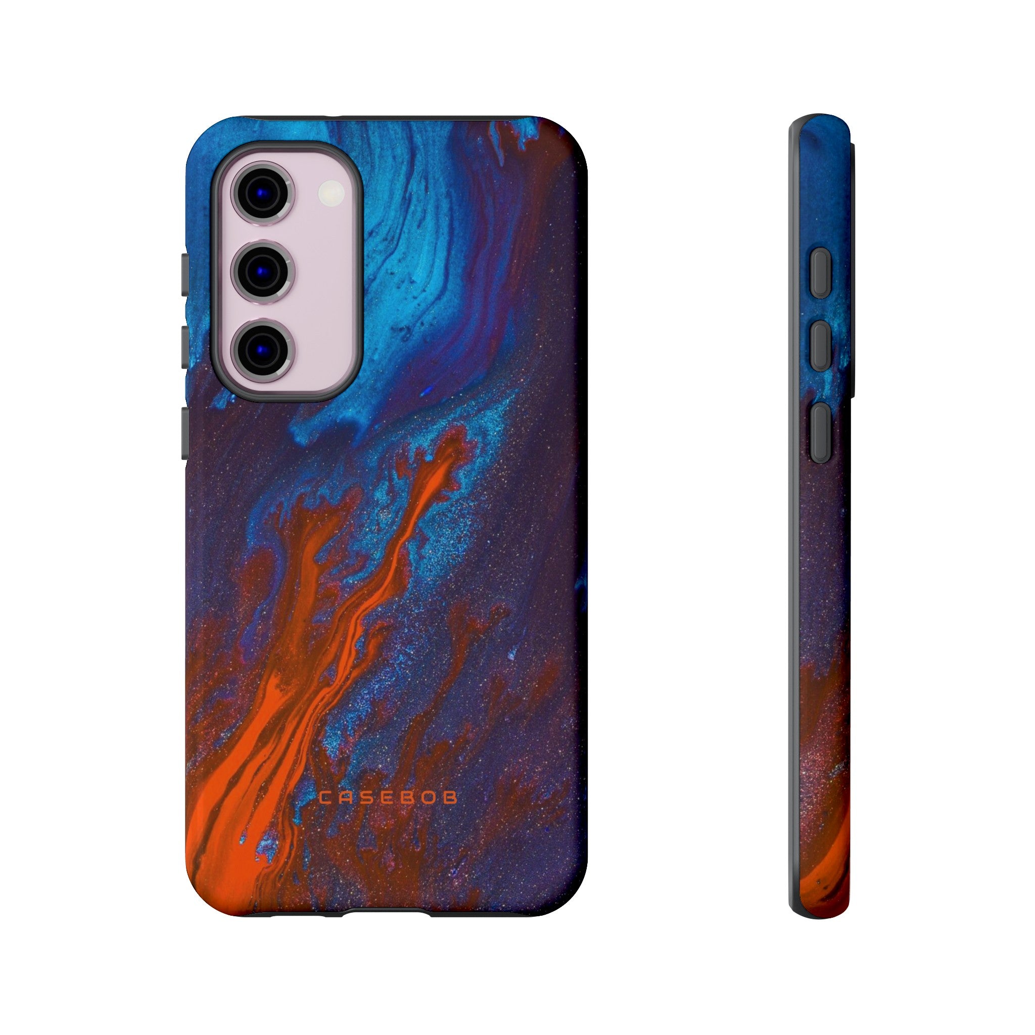 Orange Flame Ink Art - Protective Phone Case