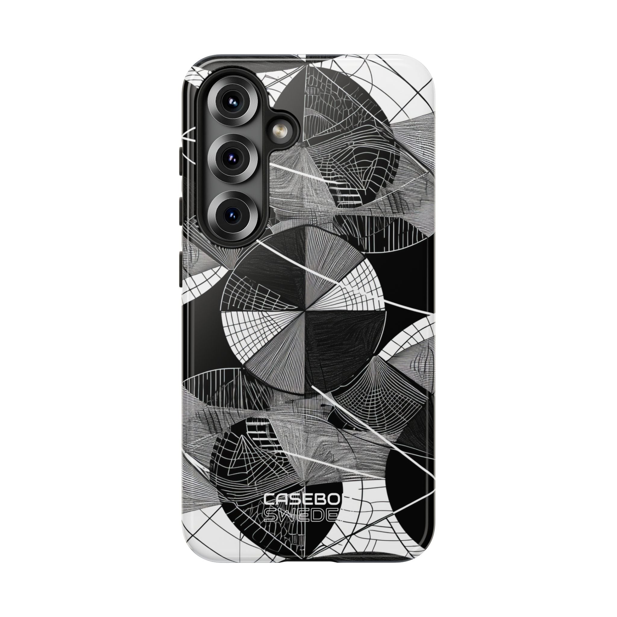 Monokrom cirkel-labyrint Samsung S25 - Tough