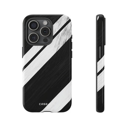 Distressed Stripe Motion iPhone 15 Pro Case - Tough