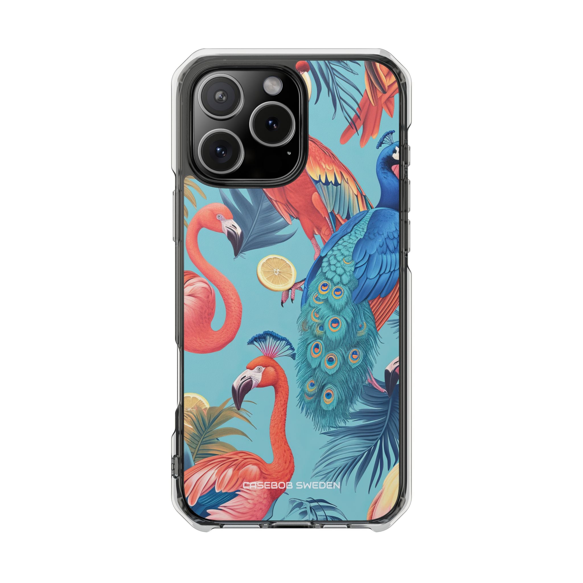 Tropical Flamingo Bliss - Clear Impact iPhone 16 Phone Case