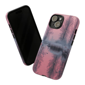 Pink Winter Lake Whisper - Protective Phone Case