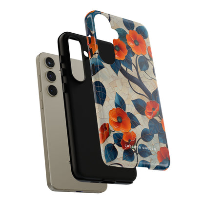 Orange Blossoms Mosaic Harmony Samsung S24 - Tough Phone Case