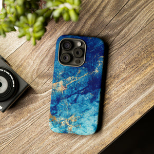 Blue Marble Background - Protective Phone Case