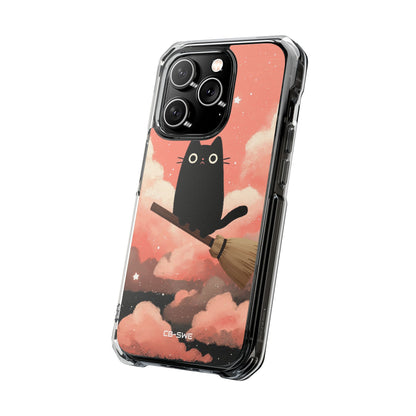 Cat Rides Broom iPhone Case - Impact