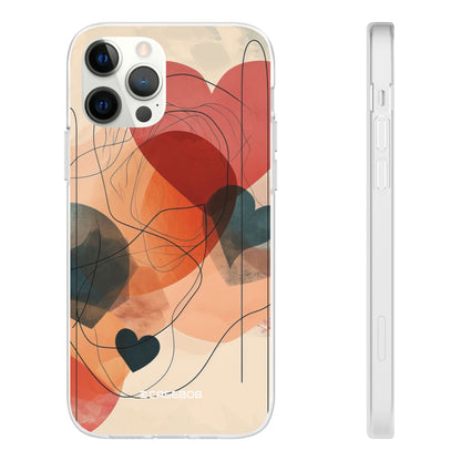 Abstract Heart Harmony - Flexi iPhone 16 Phone Case