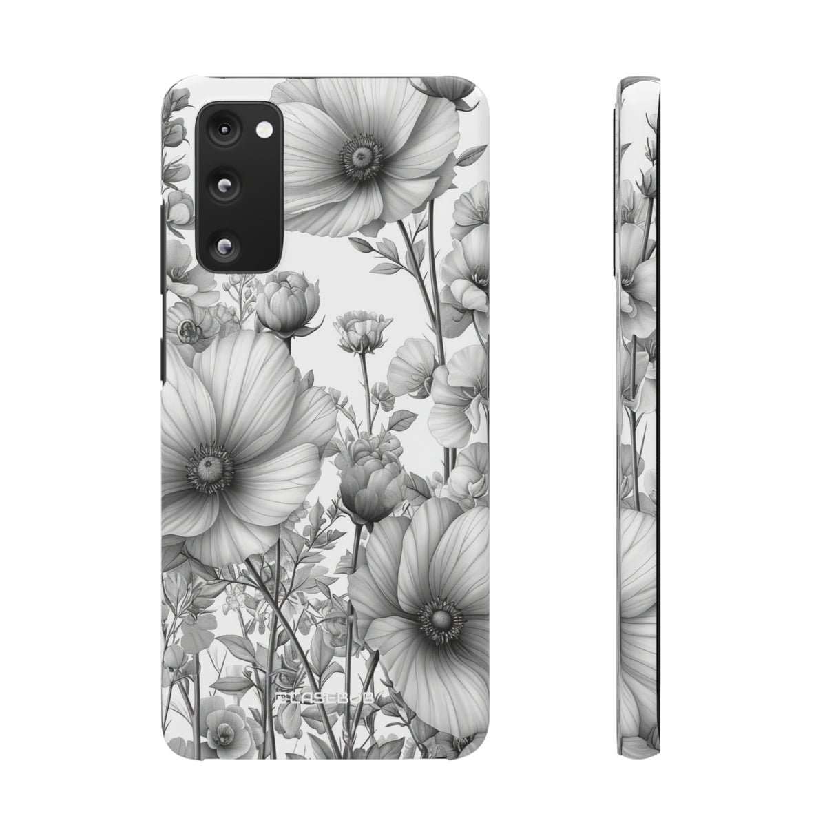 Monochrome Flora | Slim Phone Case for Samsung