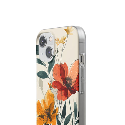 Serene Floral Harmony | Flexible Phone Case for iPhone