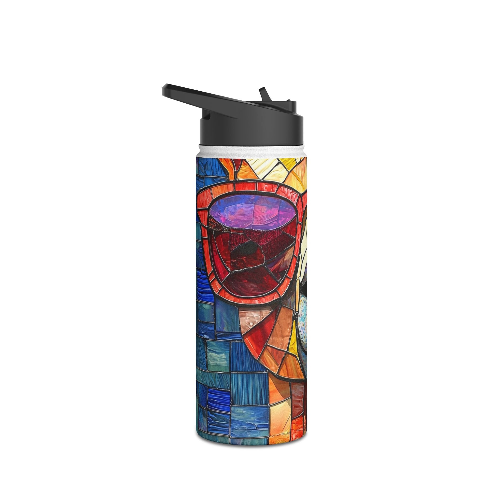 Sunglass Llama Mosaic - Stainless Steel Water Bottle