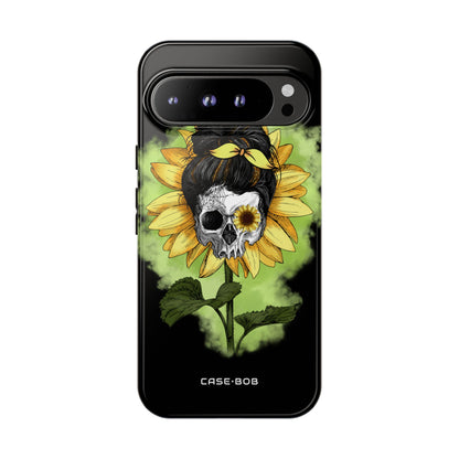 Sunflower Skull Google Pixel 9 Pro XL Case - Tough