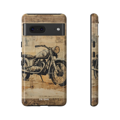 Vintage Motorcycle Collage - Google Pixel Case