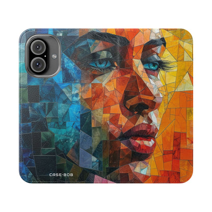 Mosaic Gaze Blue - iPhone 16  Case - Wallet