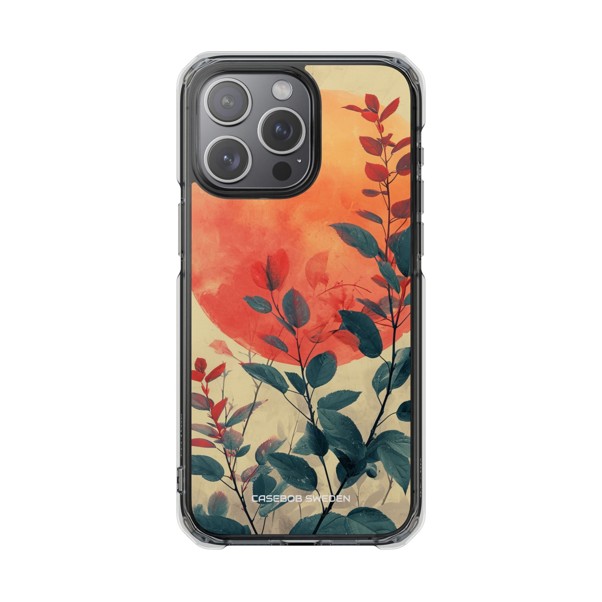 Orange Sun Harmony - Clear Impact iPhone 15 Phone Case