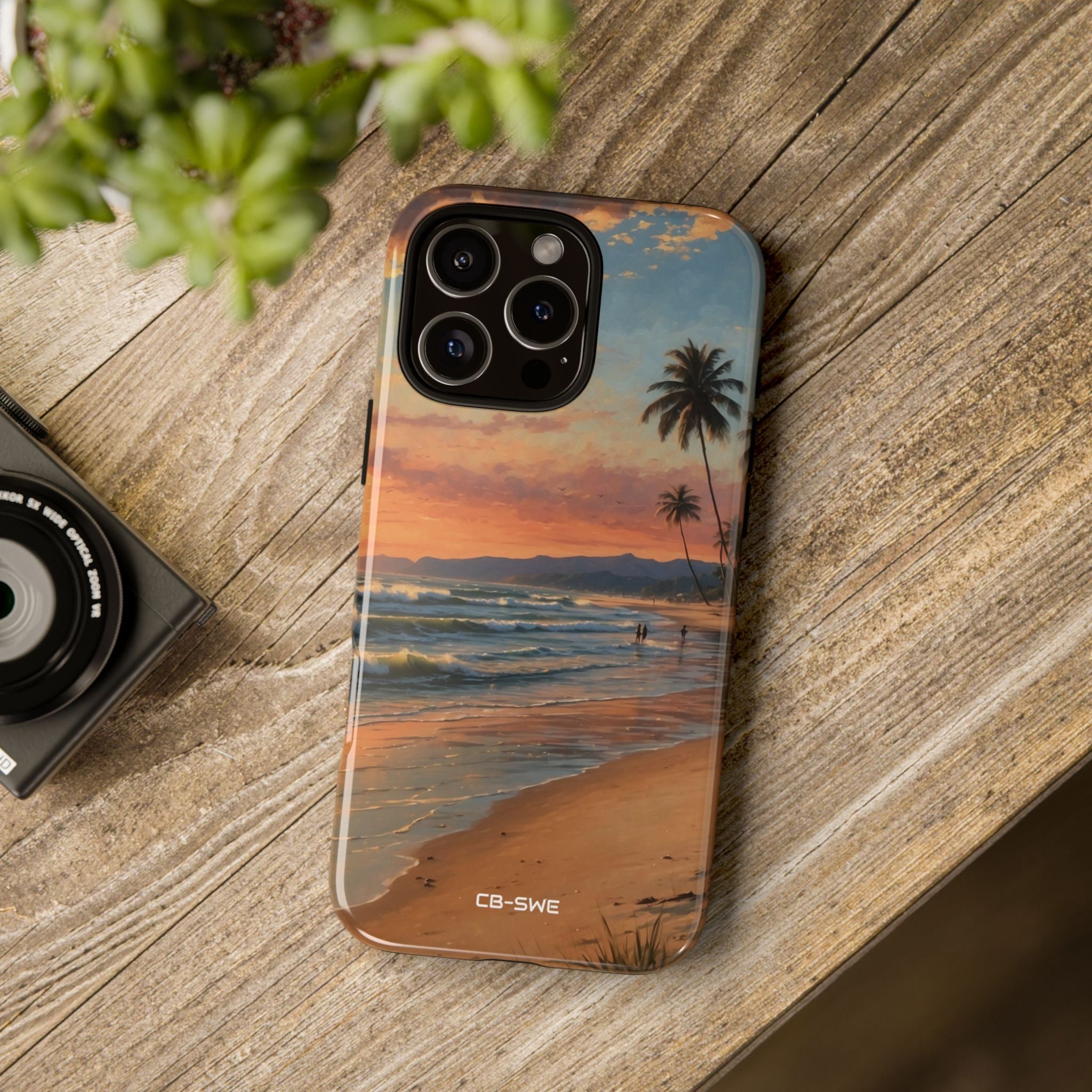 Golden Waves Embrace - iPhone Case