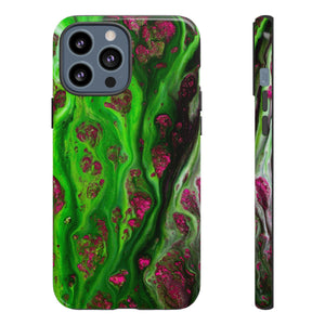 Toxic Green Ink Art iPhone Case (Protective) iPhone 13 Pro Max Glossy Phone Case