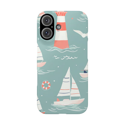 Lighthouse Nautical Charm - Slim iPhone 16 Phone Case