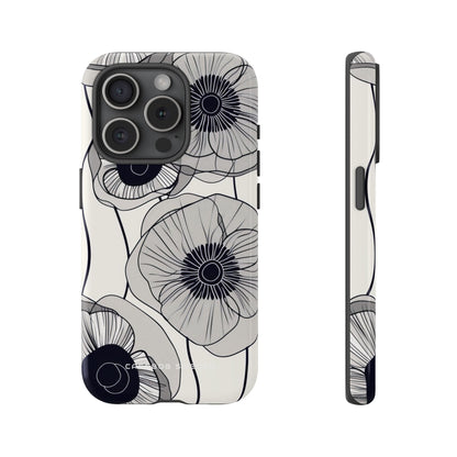 Modern Minimalist Flowers iPhone 15 - Tough Phone Case