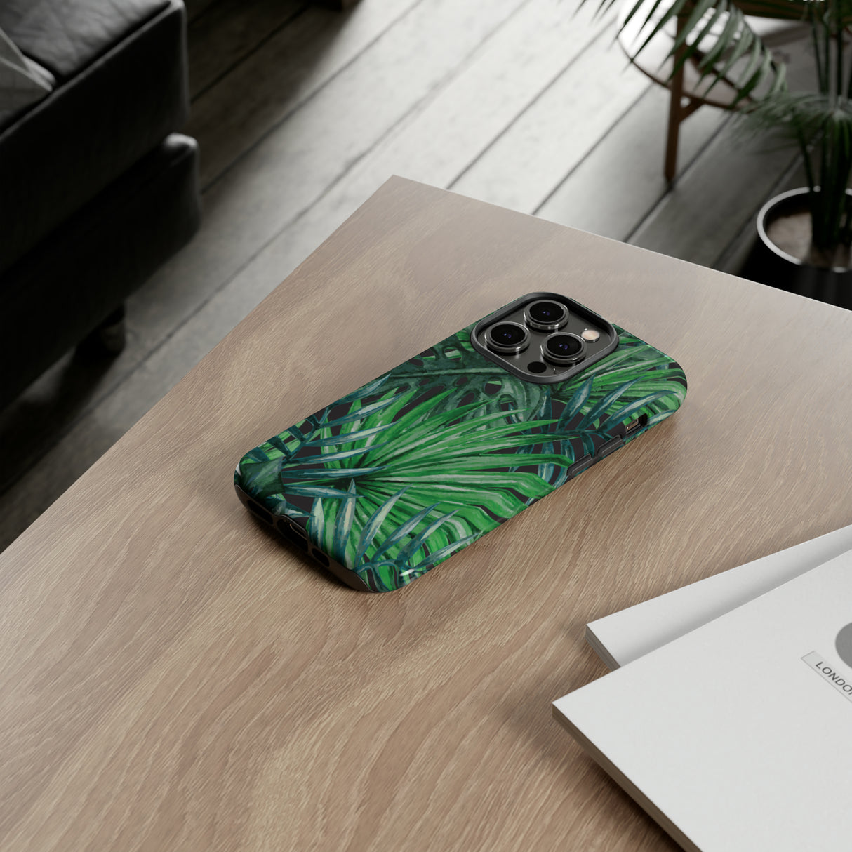 Watercolor Tropical Palm - Protective Phone Case