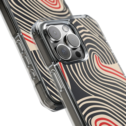 Wavy Red Flow iPhone 16 - Impact Clear+