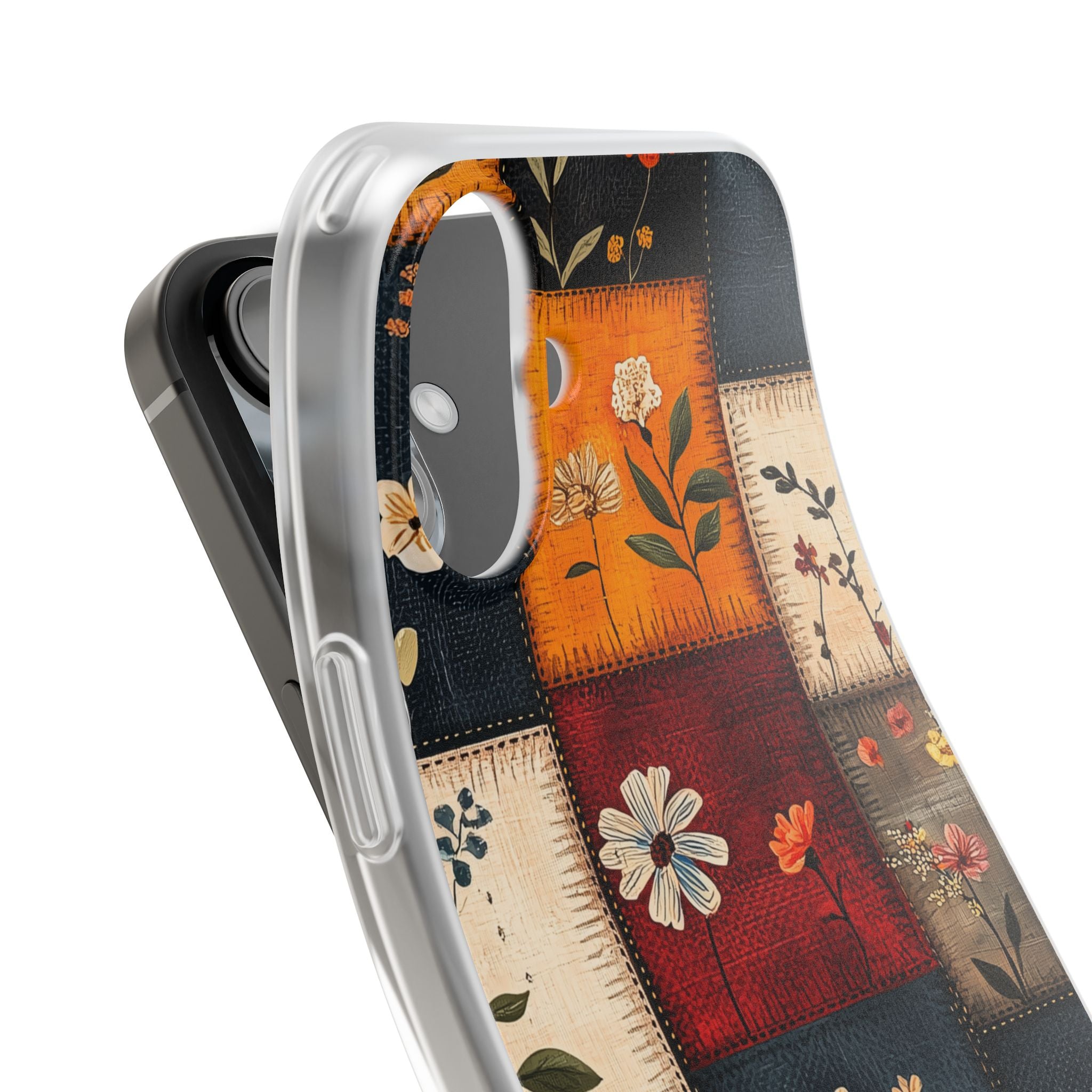 Patchwork Blooms iPhone 16 Plus Case - Soft