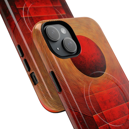Crimson Orbit iPhone 15 Plus Case - Tough+