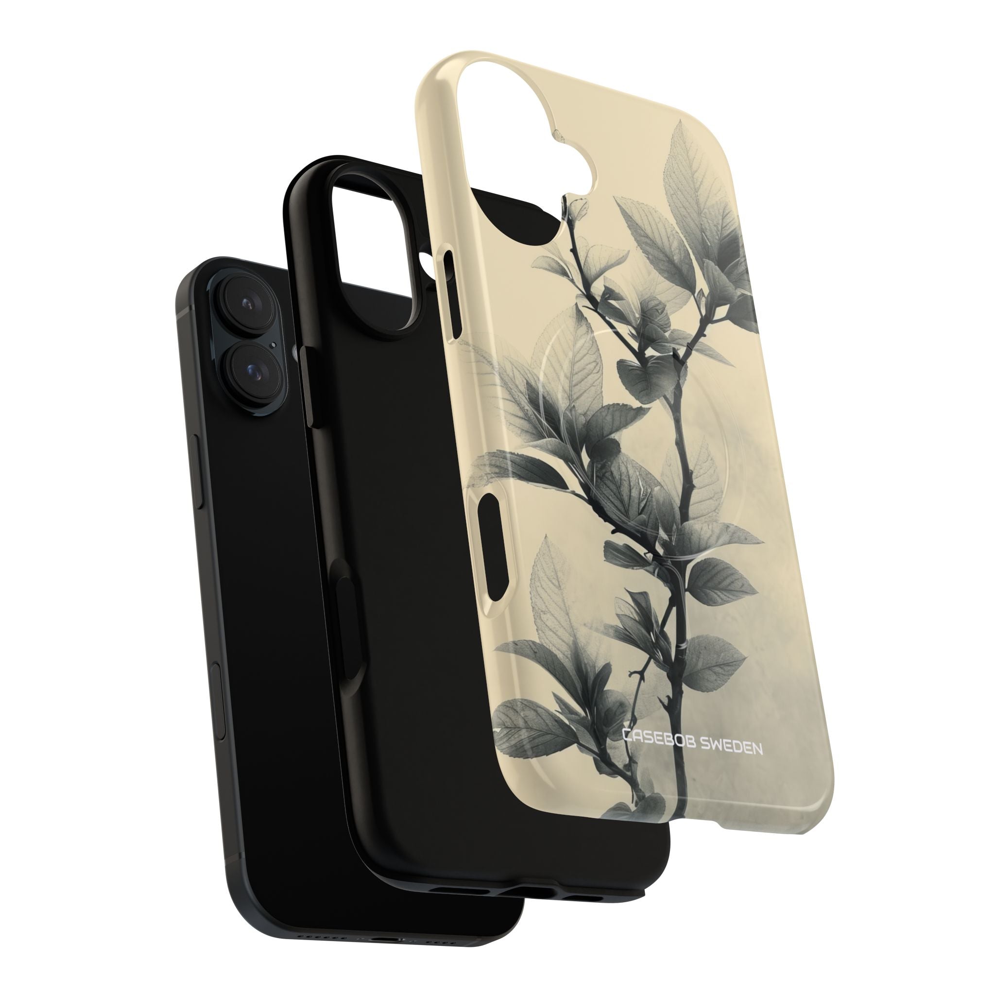 Beige Branch Art - Tough + MagSafe® iPhone 16 Phone Case