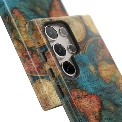 Vintage World Map Samsung S24 - Tough