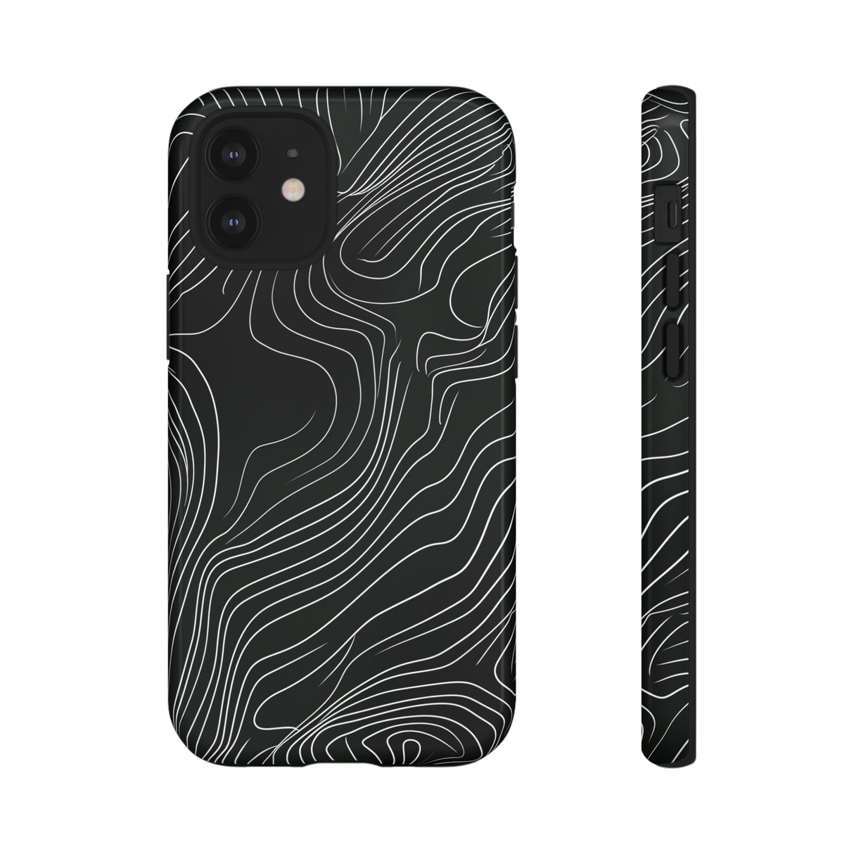 Mancho Grey Lines Abstract Case - Protective Phone Case