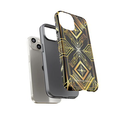 Golden Geometric Opulence iPhone 14 - Tough Phone Case