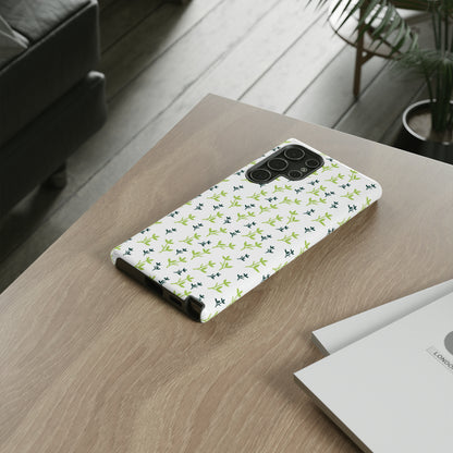 White Flower Pattern - Protective Phone Case