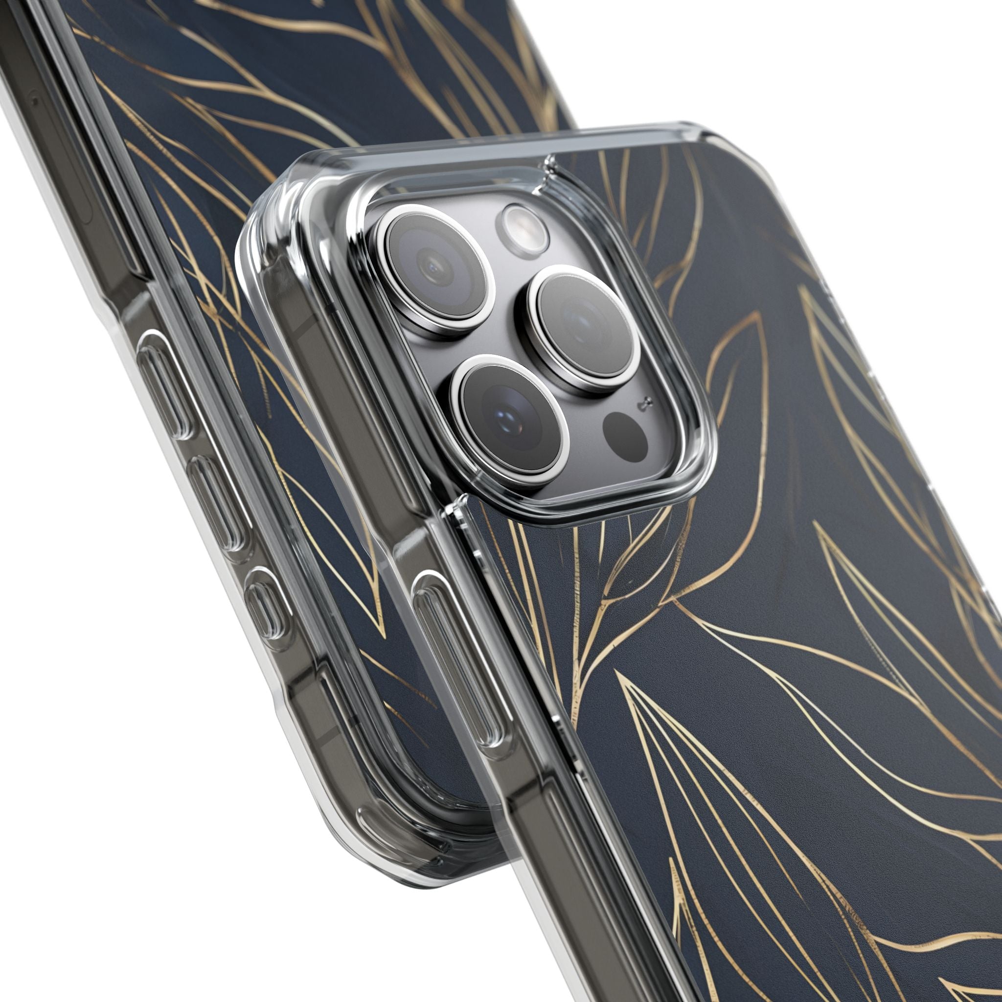 Modern Gold Leaves iPhone Case - Impact
