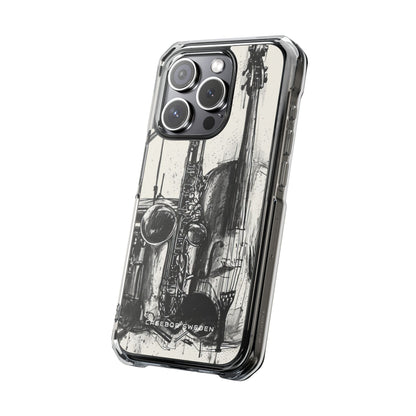 Jazz Instrument Line Symphony iPhone 15 - Clear Impact Phone Case