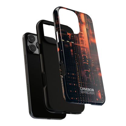 Neon Circuit Dreams iPhone 16 - Tough
