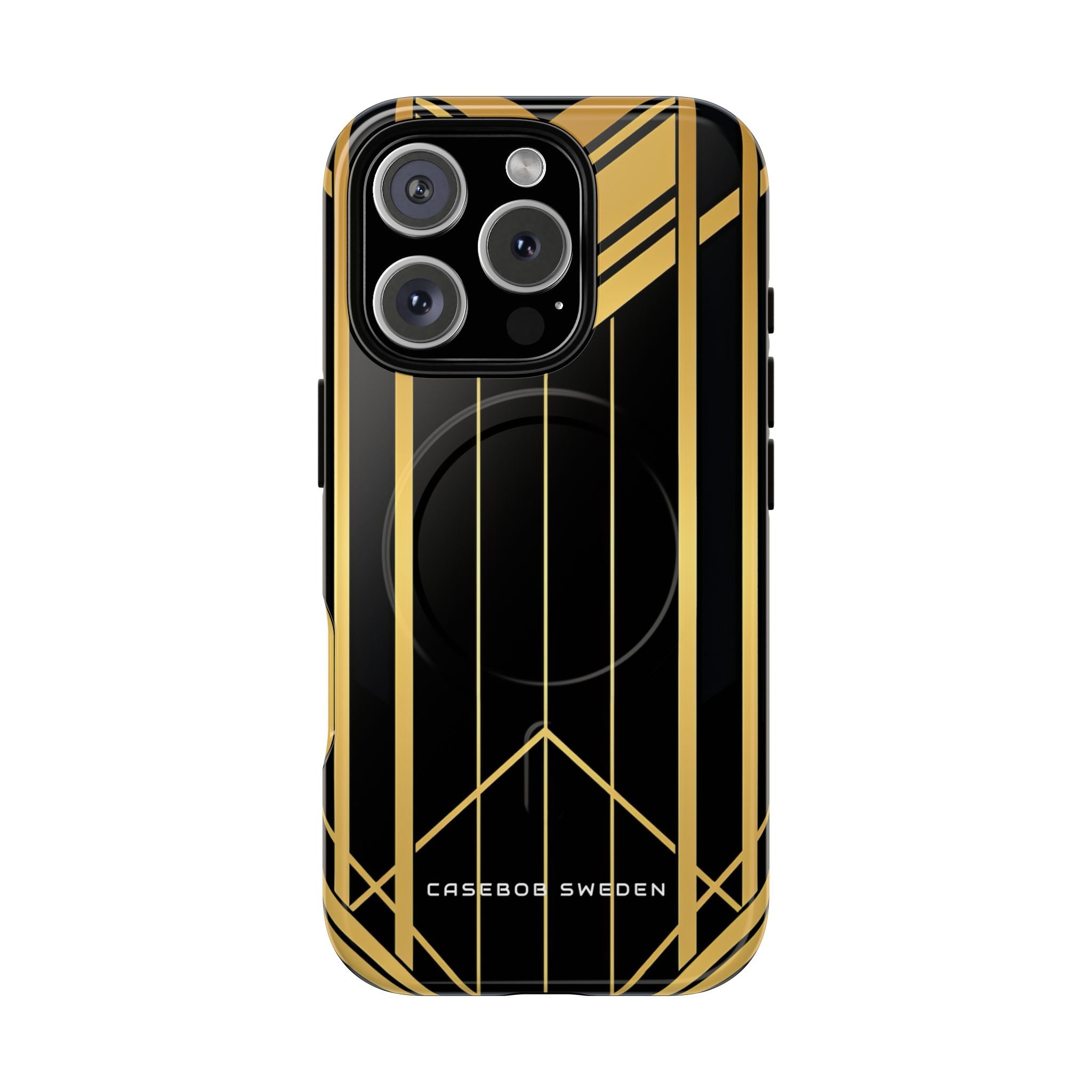 "Goldene Art Deco Symmetrie in geometrischer Eleganz" iPhone 16 Tough+ Handyhülle